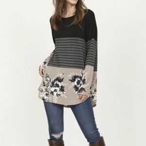 Egs by eloges Women's Crew Neck Contemporary Tunic